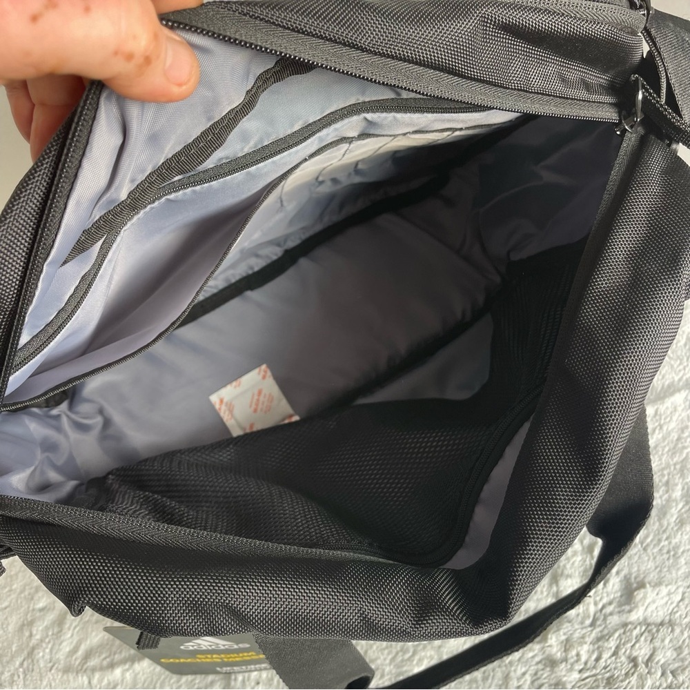 Adidas Black Stadium Coaches Messenger Bag New With Tags - Picture 10 of 16